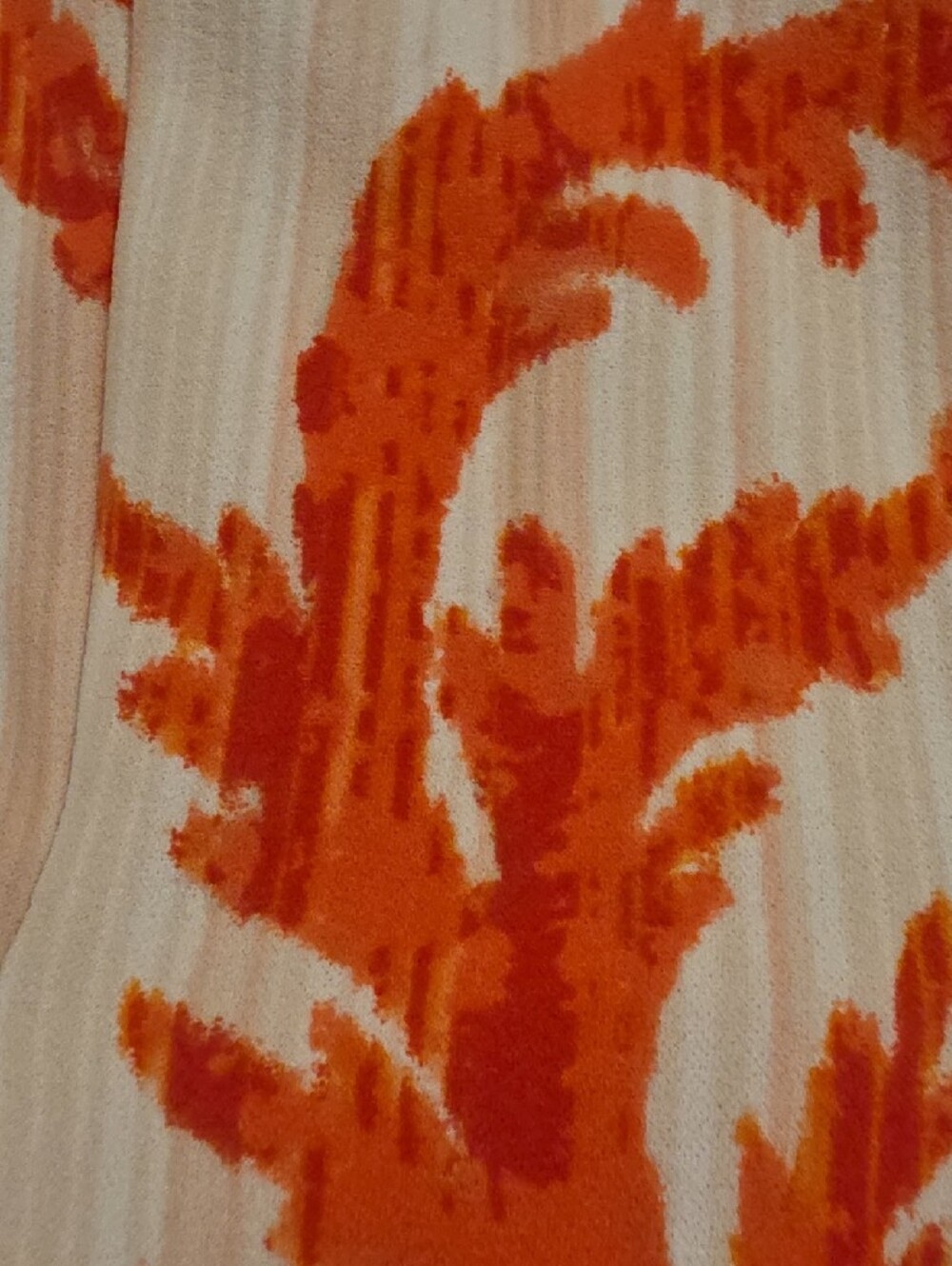 Danny & Nicole Orange and White Baroque Print Fit And Flare Dress - Picture 6 of 10
